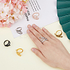 SUPERFINDINGS 6Pcs 6 Style Alloy Octopus Tentacle Open Cuff Rings Set RJEW-FH0001-01-3