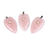 Natural Rose Quartz Pendants G-Q601-47H-1