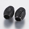 Brass Micro Pave Cubic Zirconia Beads ZIRC-G132-20B-1