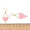 304 Stainless Steel Glass Tassel Dangle Earrings EJEW-MZ00828-6