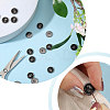 40Pcs 2-Hole Alloy Enamel Flat Round Buttons BUTT-CA0001-36B-5