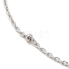 Rhodium Plated 925 Sterling Silver Satellite Chain Necklaces STER-NH0001-07A-P-2