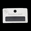 Paper & Plastic Single Earring Display Card with Word Stainless Steel CDIS-L009-11-2
