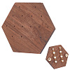Walnut Stud Earrings Plate EDIS-WH20010-01B-1