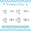 60Pcs 4 Styles 304 Stainless Steel Beads STAS-UN0064-67-3