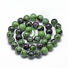 Natural Ruby in Zoisite Beads Strands G-R446-10mm-25-2