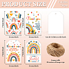 120Pcs 4 Styles Sunflower Paper Thank You Gift Tags CDIS-WH0038-08-2