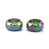 Ion Plating(IP) Frosted 201 Stainless Steel European Beads STAS-B020-13M-3