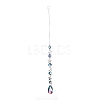 AB Color Plated Crystal Teardrop Big Pendant Decorations HJEW-G019-03B-1
