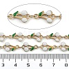 Ion Plating(IP) 304 Stainless Steel Enamel Cherry Link Chains CHS-Z003-01G-05-2