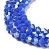 Opaque Solid Color Electroplate Glass Beads Strands GLAA-F029-P4mm-A11-3