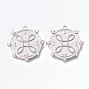 Brass Micro Pave Clear Cubic Zirconia Pendants KK-N232-165-NF-1