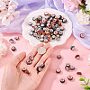 105Pcs 3 Colors Polymer Clay Rhinestone European Beads CPDL-TA0001-02-6