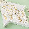 Brass Huggie Hoop Earring Findings & Open Jump Rings KK-TA0007-83G-44