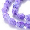 Opaque Baking Painted Crackle Glass Beads Strands EGLA-T008-17A-3