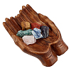 Wooden Buddha Hand Display Decorations AJEW-WH0304-38-1