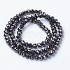 Electroplate Transparent Glass Beads Strands X-EGLA-A034-T10mm-UA08-2
