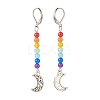 Natural Malaysia Jade with Alloy Moon Long Dangle Leverback Earrings EJEW-JE04909-03-2