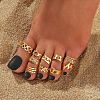 10Pcs 10 Styles Alloy Cuff Toe Rings FS-WGB499F-01-1