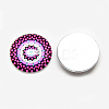 Printed Glass Flat Back Cabochons GGLA-Q054-25mm-B05-2