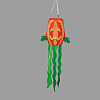 Polyester Halloween Theme Pumpkin Windsock Flag AJEW-WH20003-09-1