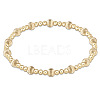 Bohemia Brass Round Beaded Stretch Bracelets TK0566-14-1