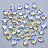 Transparent Spray Painted Glass Beads GLAA-T016-05C-1