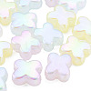 Rainbow Iridescent Plating Acrylic Beads OACR-N010-055-1