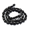 Natural Black Tourmaline Beads Strands X-G-O186-B-07-3