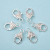 Tibetan Style Heart Lobster Claw Clasps K08Y0021-5