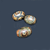 Tibetan Style 3-Eye dZi Beads TDZI-G009-B42-3