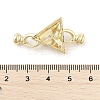 Brass Micro Pave Clear Cubic Zirconia Fold Over Clasps KK-U059-19G-3