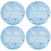 4Pcs It's My Birthday Tinplate Brooches JEWB-CN0001-12B-1