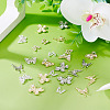 24Pcs 8 Styles Alloy Rhinestone Cabochons MRMJ-TA0001-49-5