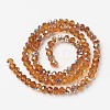 Electroplate Transparent Glass Beads Strands EGLA-A034-T10mm-M12-2