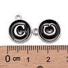 Platinum Plated Alloy Charms X-ENAM-S118-02C-P-3