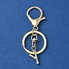 Alloy Initial Letter Charm Keychains KEYC-YW00006-25-1