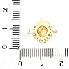 Brass Micro Pave Clear Cubic Zirconia Fruit Connector Charms KK-I276-15P-B02-3