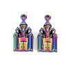 Rainbow Color Alloy Pendants PALLOY-S180-288-NR-2