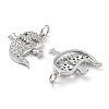 Halloween Rack Plating Brass Micro Pave Clear Cubic Zirconia Pendants KK-M280-04P-2