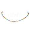 Bohemian Style Glass Beaded Necklaces NJEW-JN04657-3