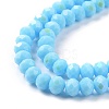 Electroplate Opaque Solid Color Glass Beads Strands EGLA-A034-P2mm-L11-3