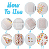 5Pcs 5 Styles Flower Pattern Ceramics Clay Water Transfer Paper AJEW-HY0002-17A-3