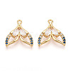 Brass Micro Pave Cubic Zirconia Pendants X-KK-N261-103G-1