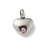 304 Stainless Steel Rhinestone Pendants STAS-R139-01P-04-1
