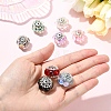 8Pcs 8 Colors Acrylic Rhinestone Rondelle Beads CLAY-YW0002-72-5