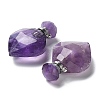 Natural Amethyst Perfume Bottle Pendants G-D058-11P-07-2