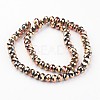 Electroplate Glass Beads Strands EGLA-P018-8mm-F02-2
