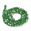 Opaque Solid Color Electroplate Glass Beads Strands X1-GLAA-F029-P4mm-A08-2