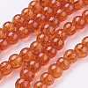 Spray Painted Crackle Glass Beads Strands CCG-Q001-6mm-09-1